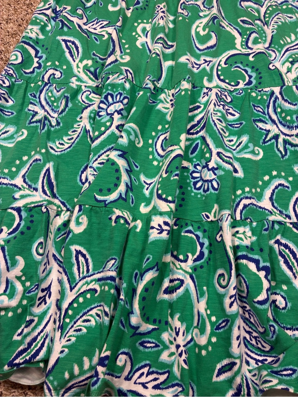 Soft Surroundings llana Paisley Tiered Midi Dress - Picture 10 of 13